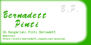 bernadett pinti business card